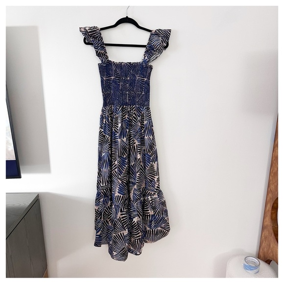 CARA CARA Ruby Dress In Palm Stripes Navy size‎ small - Picture 5 of 7